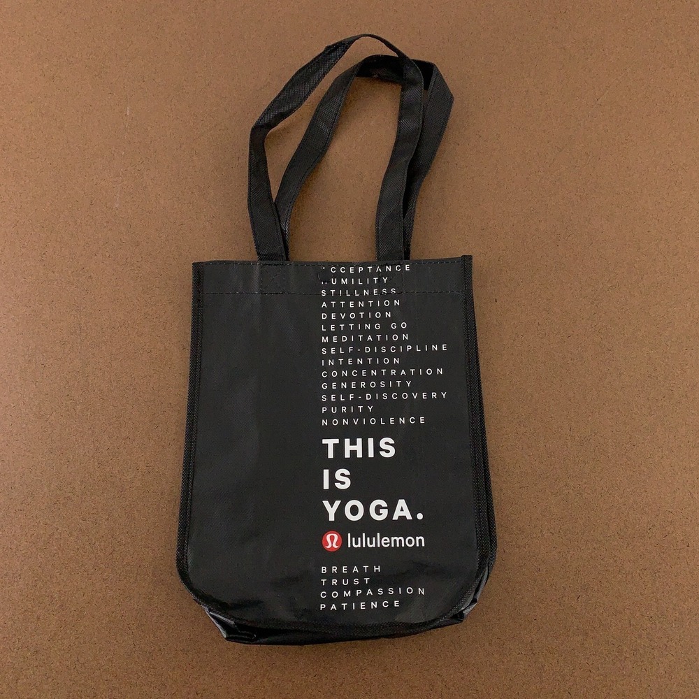 Lululemon‎ Small Black This Is Yoga Reusable Bag